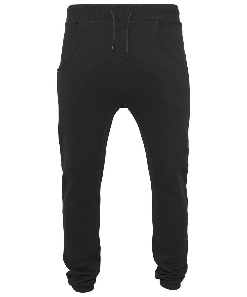 Black Heavy deep-crotch sweatpants