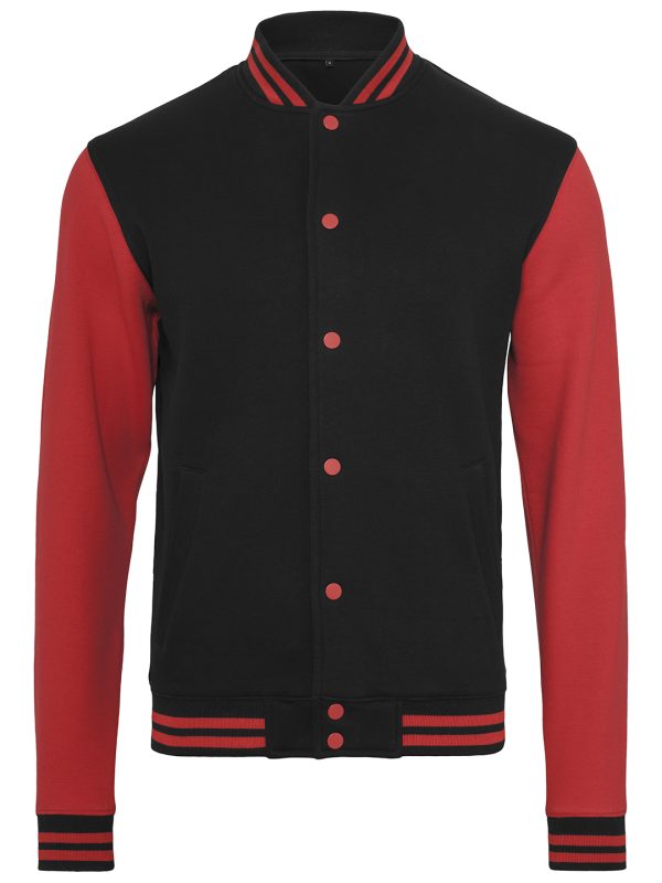 Black/Red Sweat college jacket