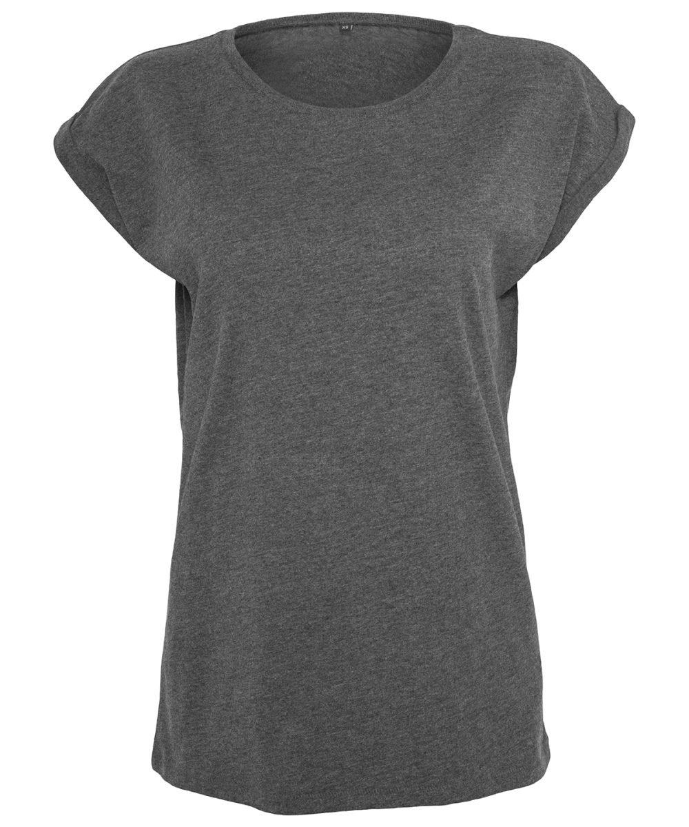 Charcoal*† Women's extended shoulder tee