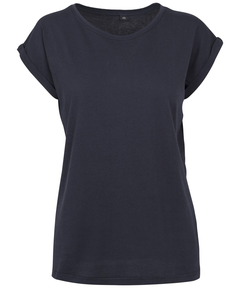 Navy*† Women's extended shoulder tee