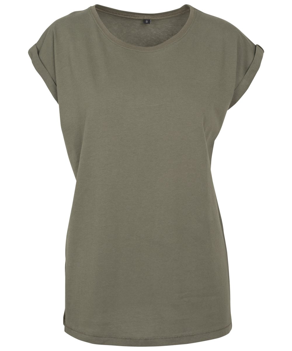 Olive*† Women's extended shoulder tee