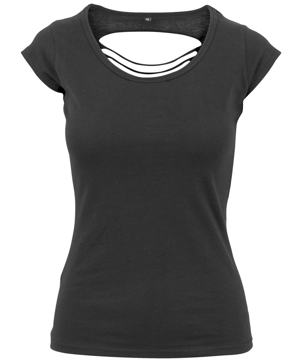 Black Women's back cut tee