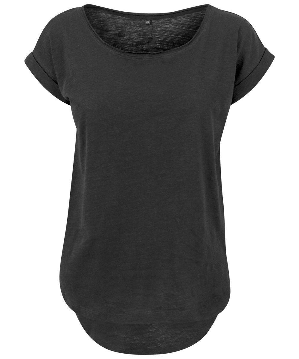 Black Women's long slub tee