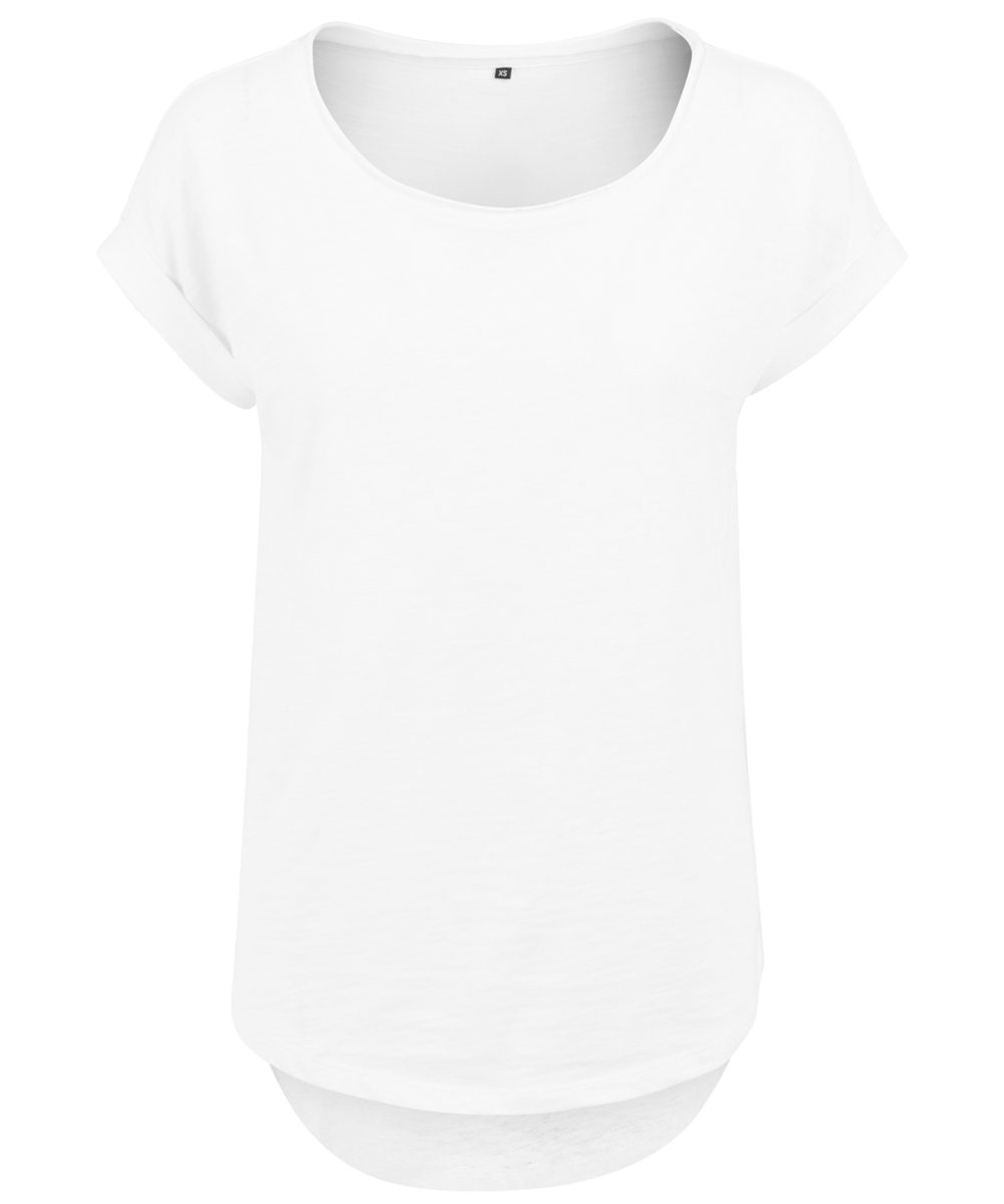 White Women's long slub tee