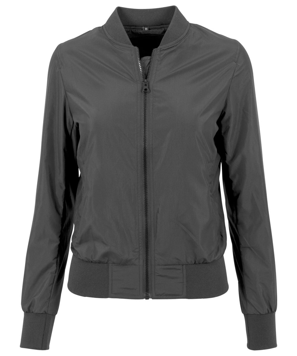 Black Women's nylon bomber jacket