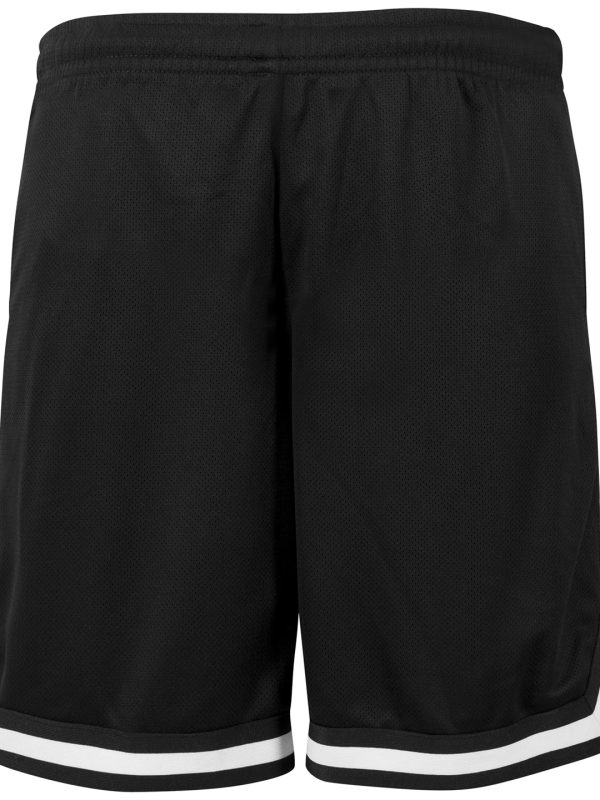 Black/Black/White Two-tone mesh shorts