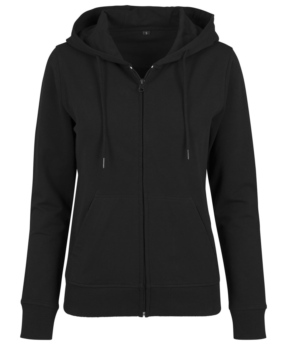 Black Women's terry zip hoodie