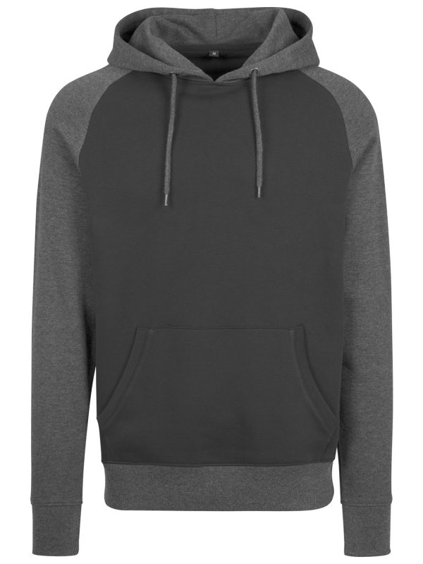 Black/Charcoal Raglan hoodie