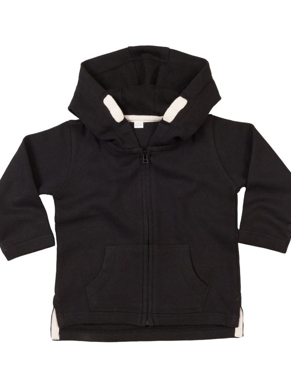 Black Baby zipped hoodie