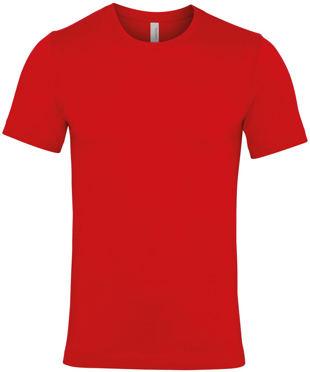 Canvas Red Unisex Jersey crew neck t-shirt