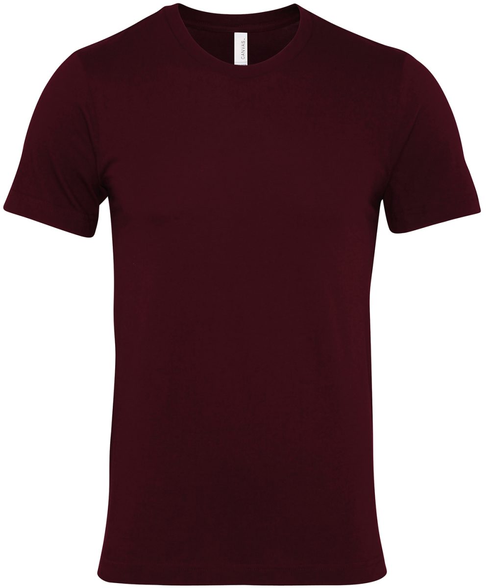 Maroon Unisex Jersey crew neck t-shirt