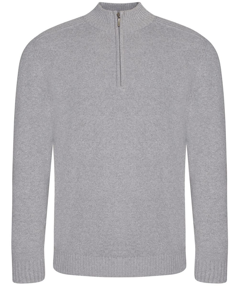 Heather Grey Wakhan ¼ regen zip knit sweater