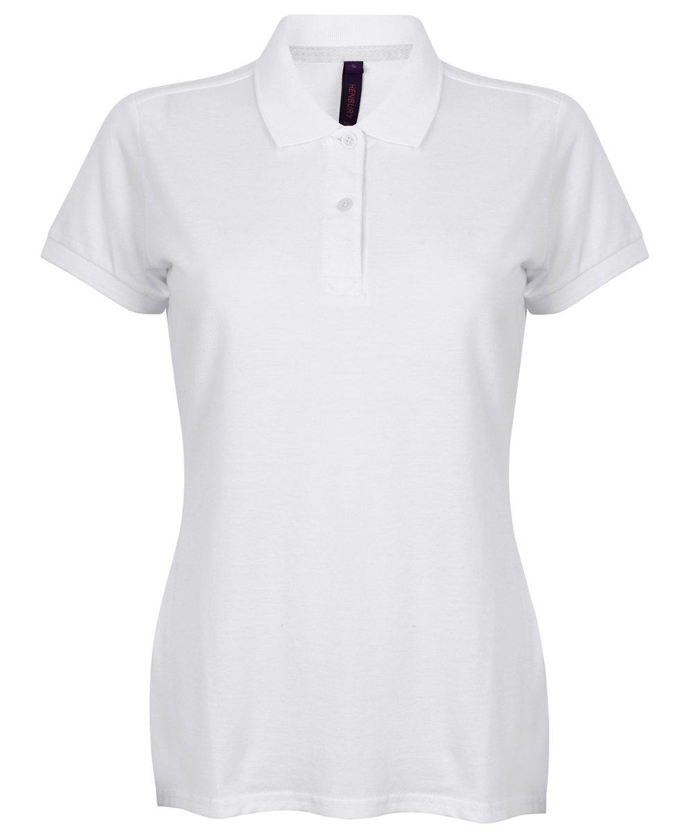 White Women's micro-fine piqué polo shirt