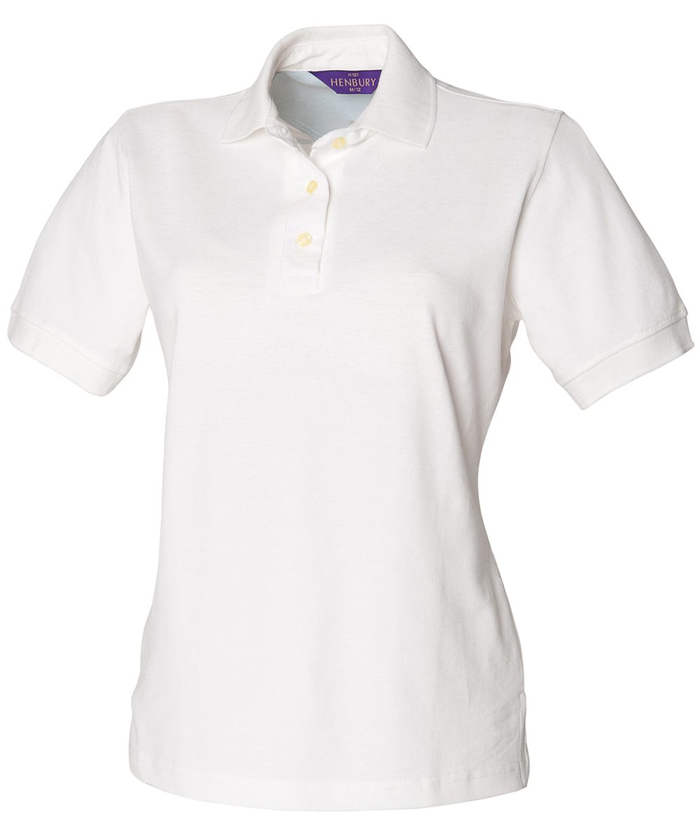 White Women's classic cotton piqué polo shirt