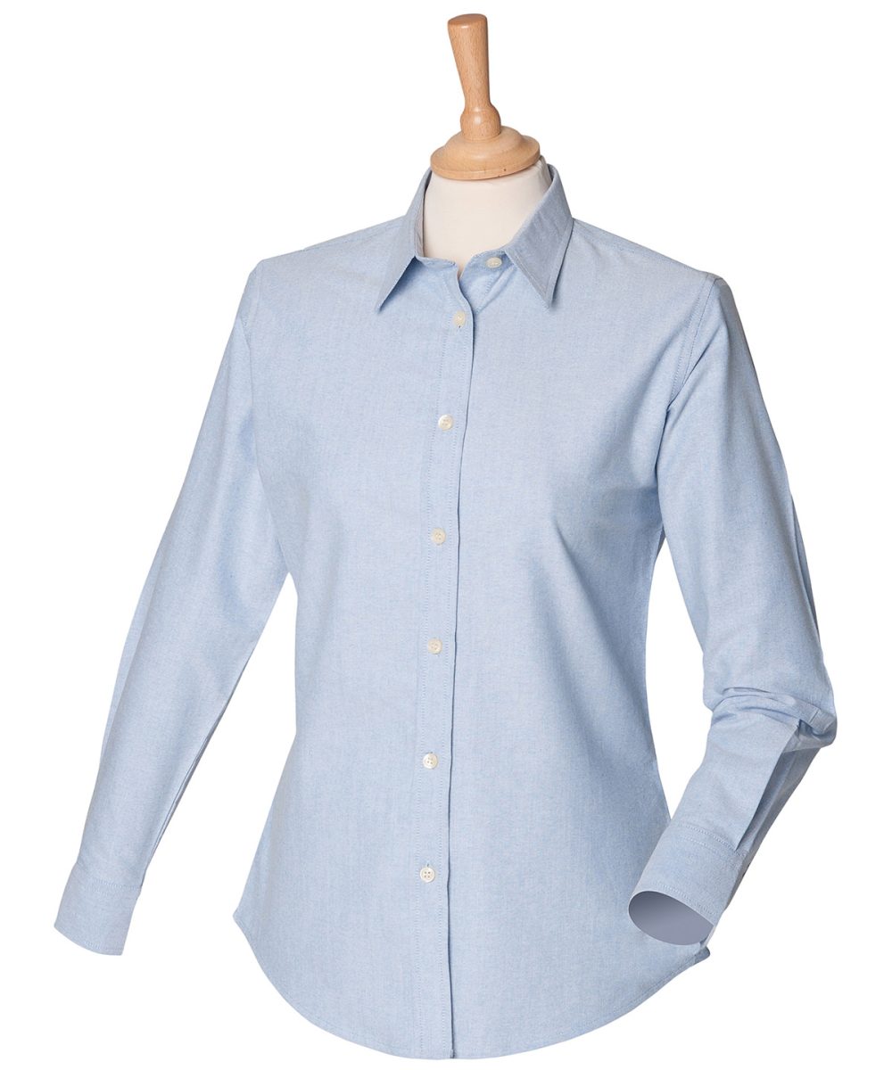 Blue Women's classic long sleeve Oxford shirt