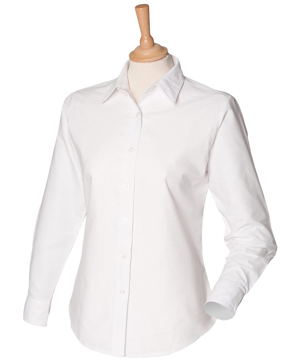 White Women's classic long sleeve Oxford shirt