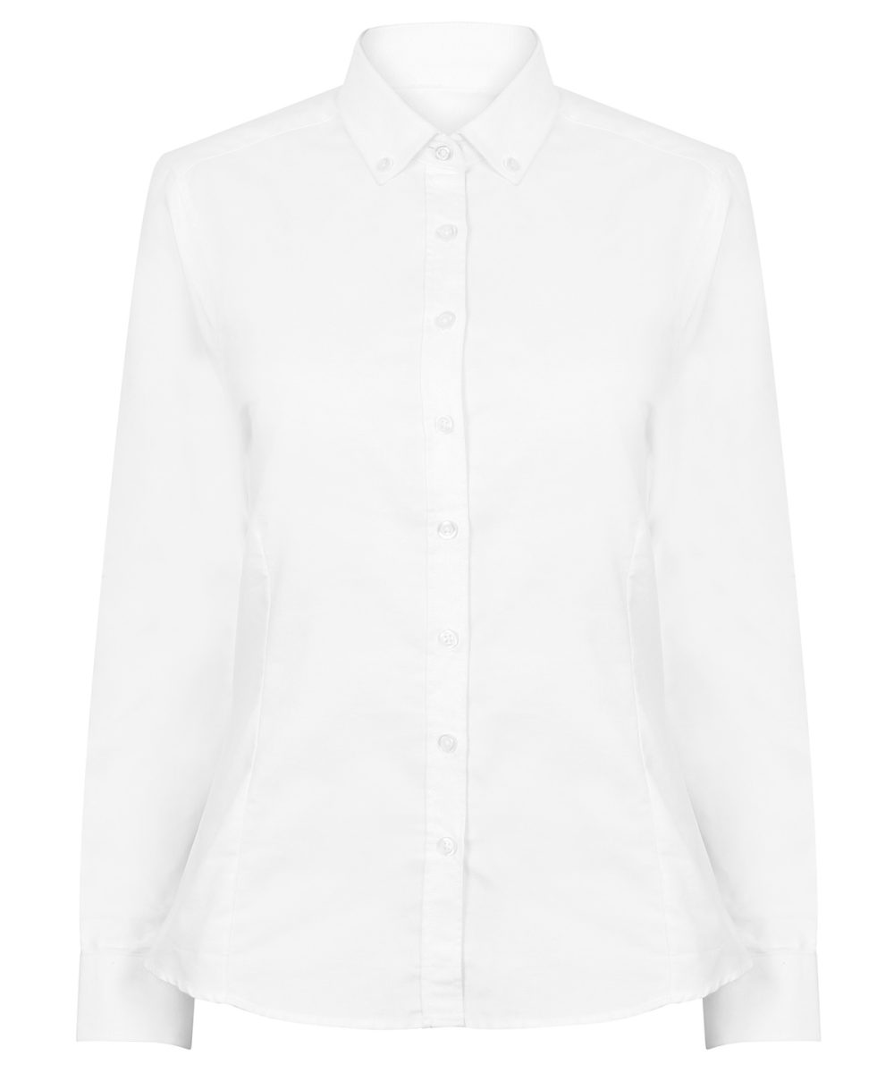 White Women's modern long sleeve Oxford shirt