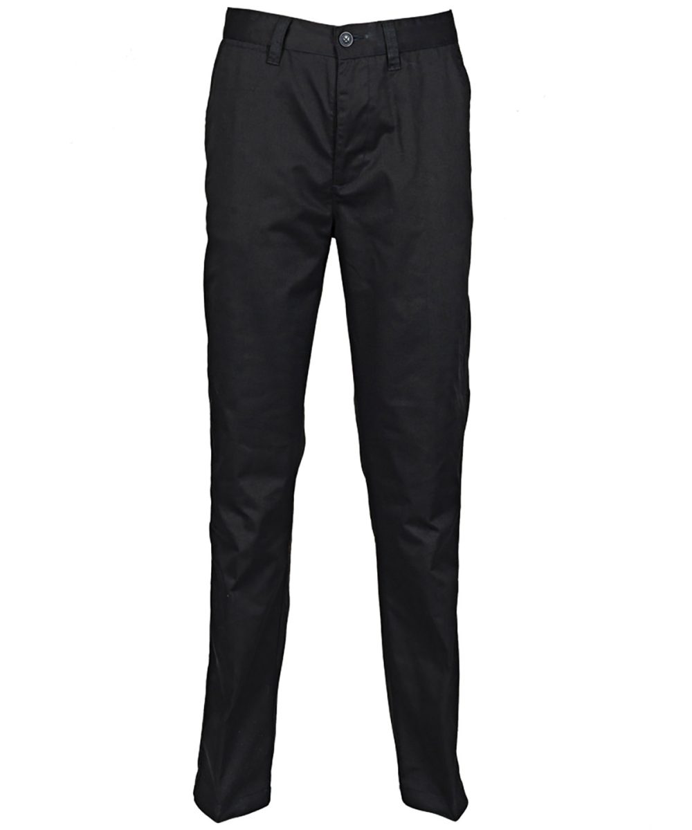 Black 65/35 flat fronted chino trousers