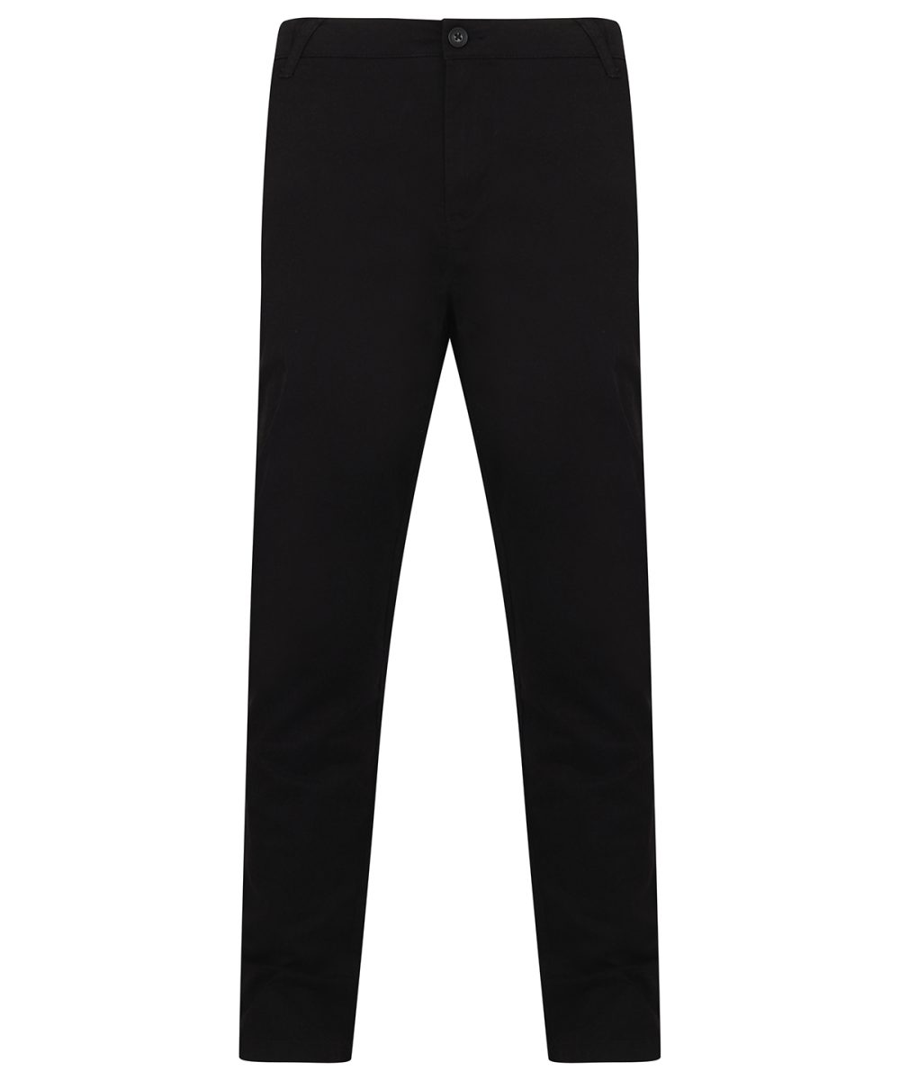 Black Stretch chinos with flex waistband