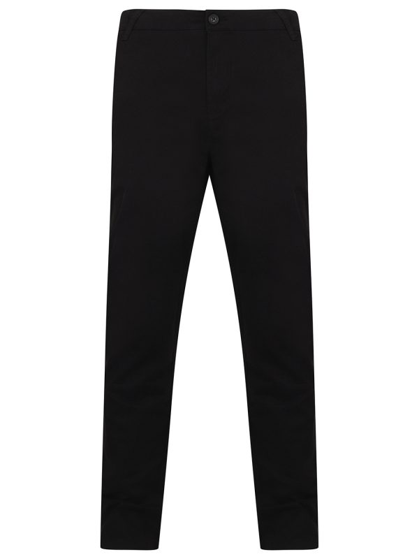 Black Stretch chinos with flex waistband