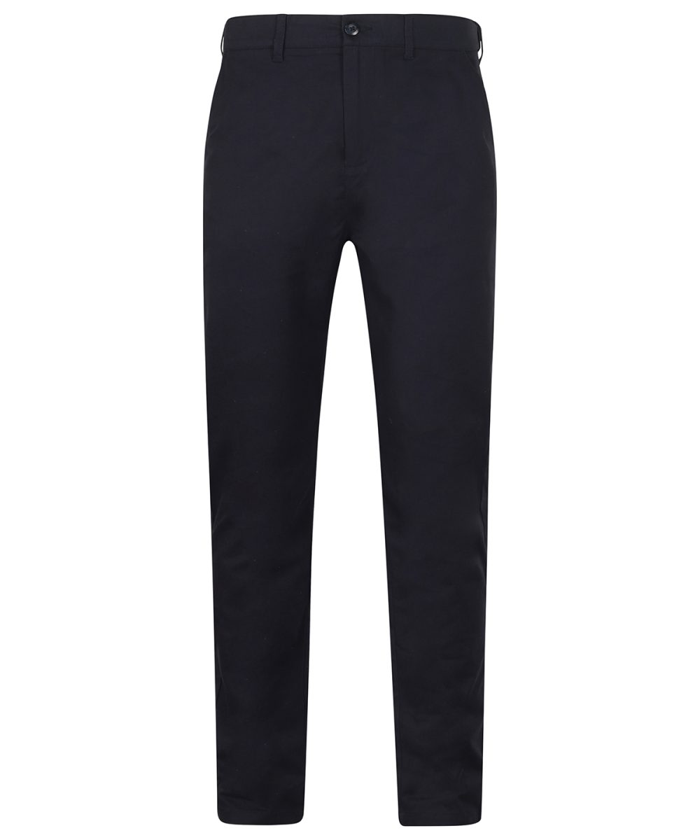 Navy Stretch chinos with flex waistband