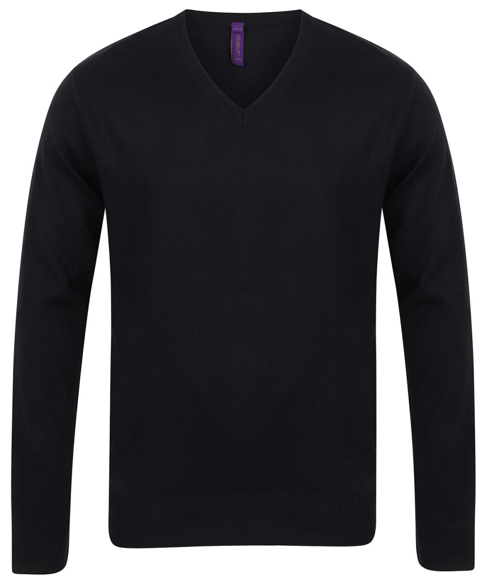 Black 12 gauge v-neck jumper