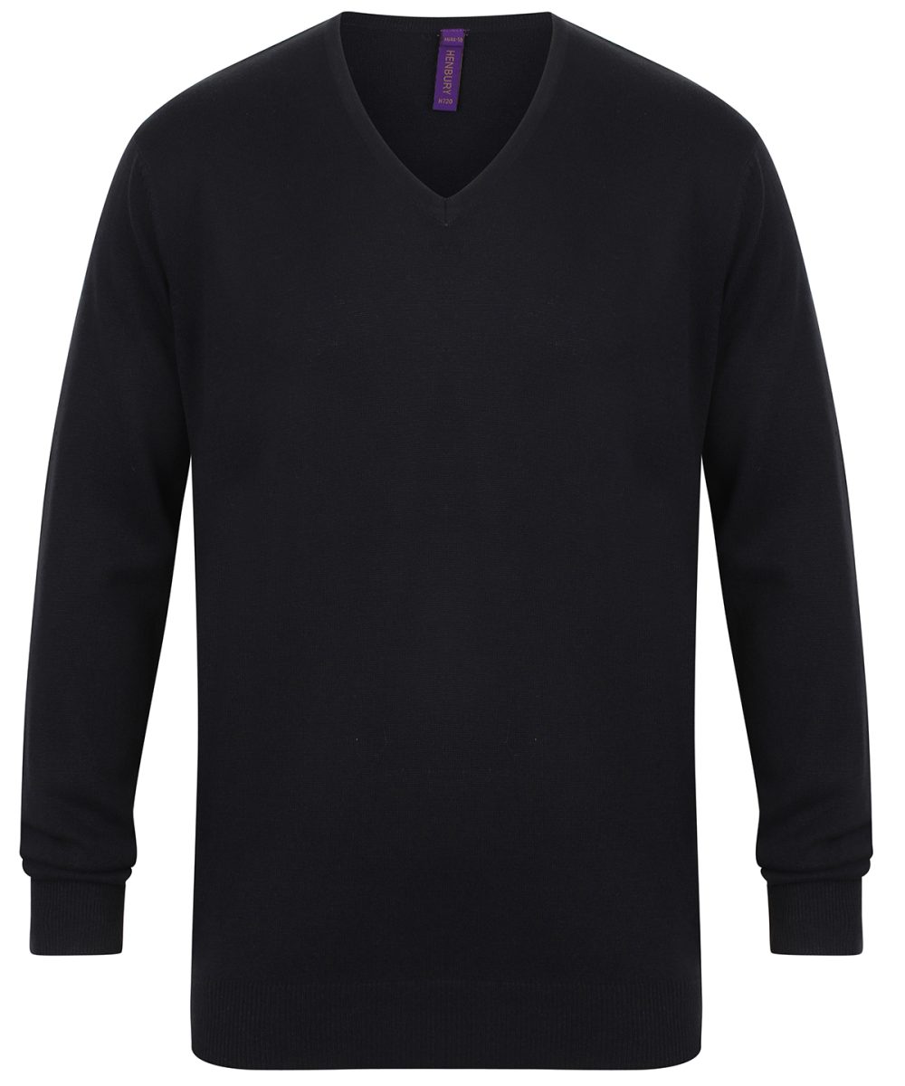 Navy 12 gauge v-neck jumper