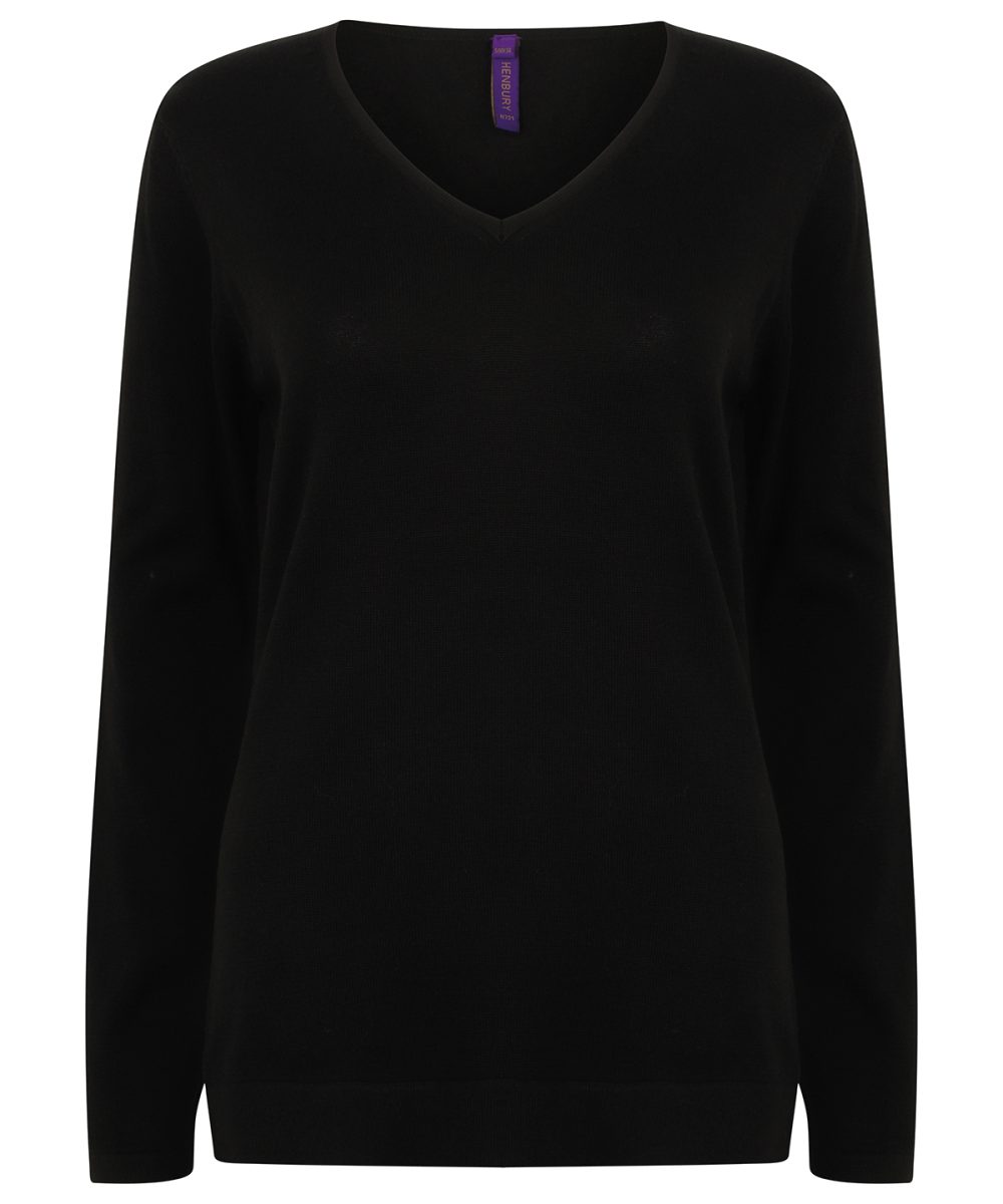 Black Women's 12 gauge v-neck jumper