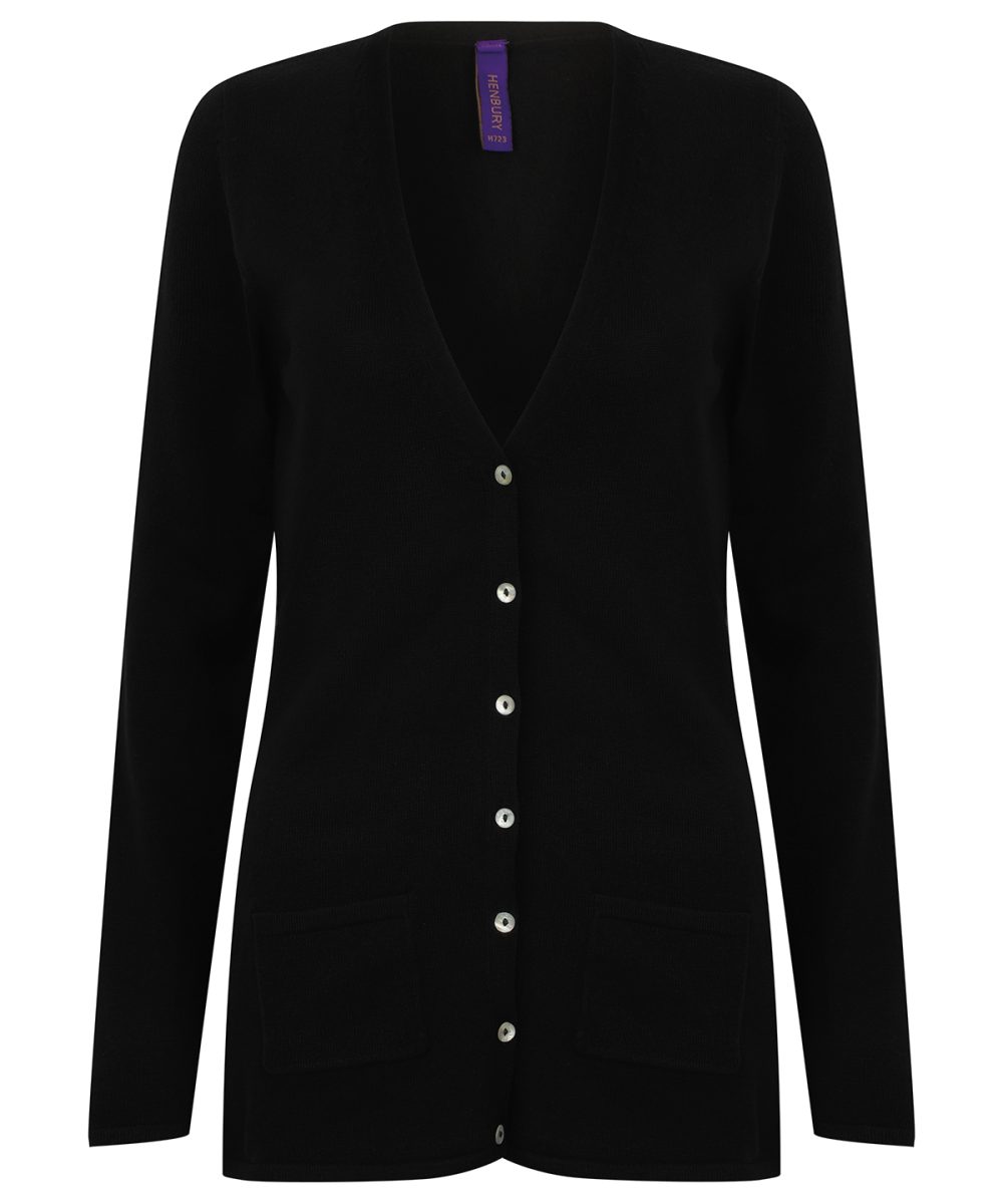 Black Women's v-button cardigan