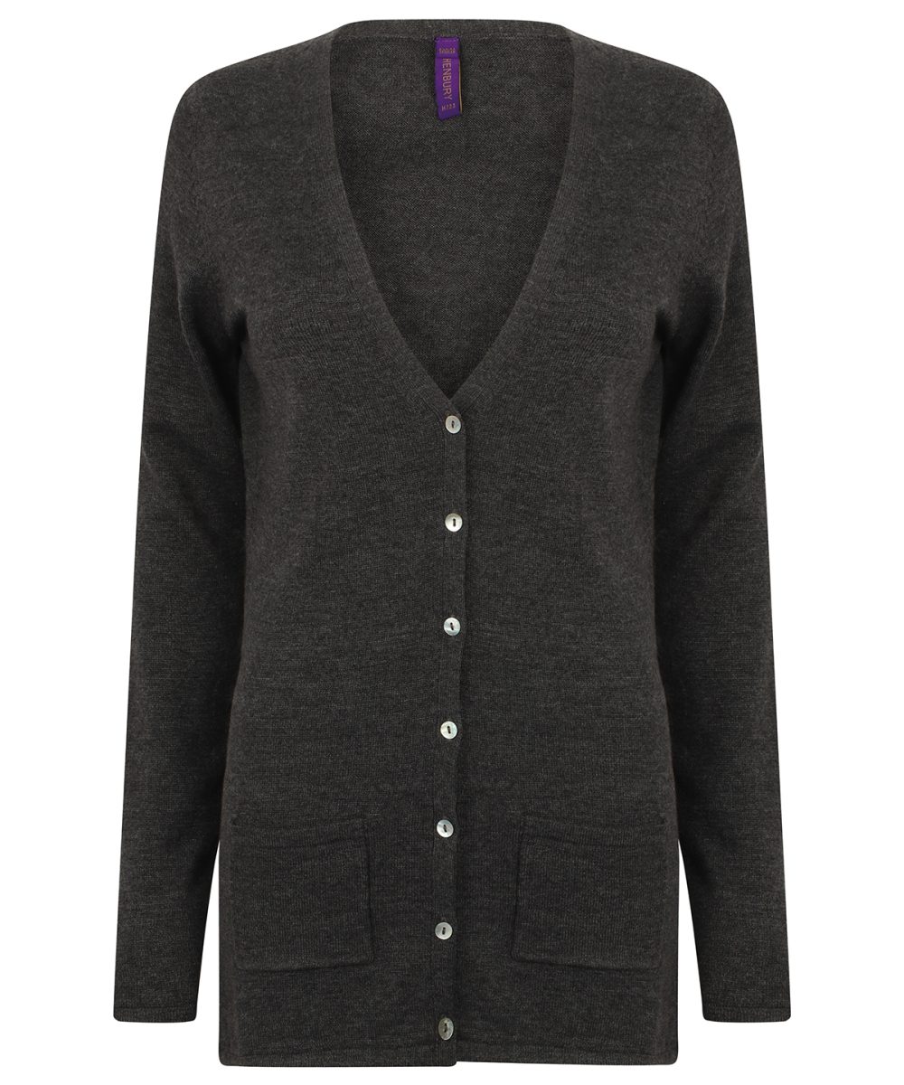 Grey Marl Women's v-button cardigan