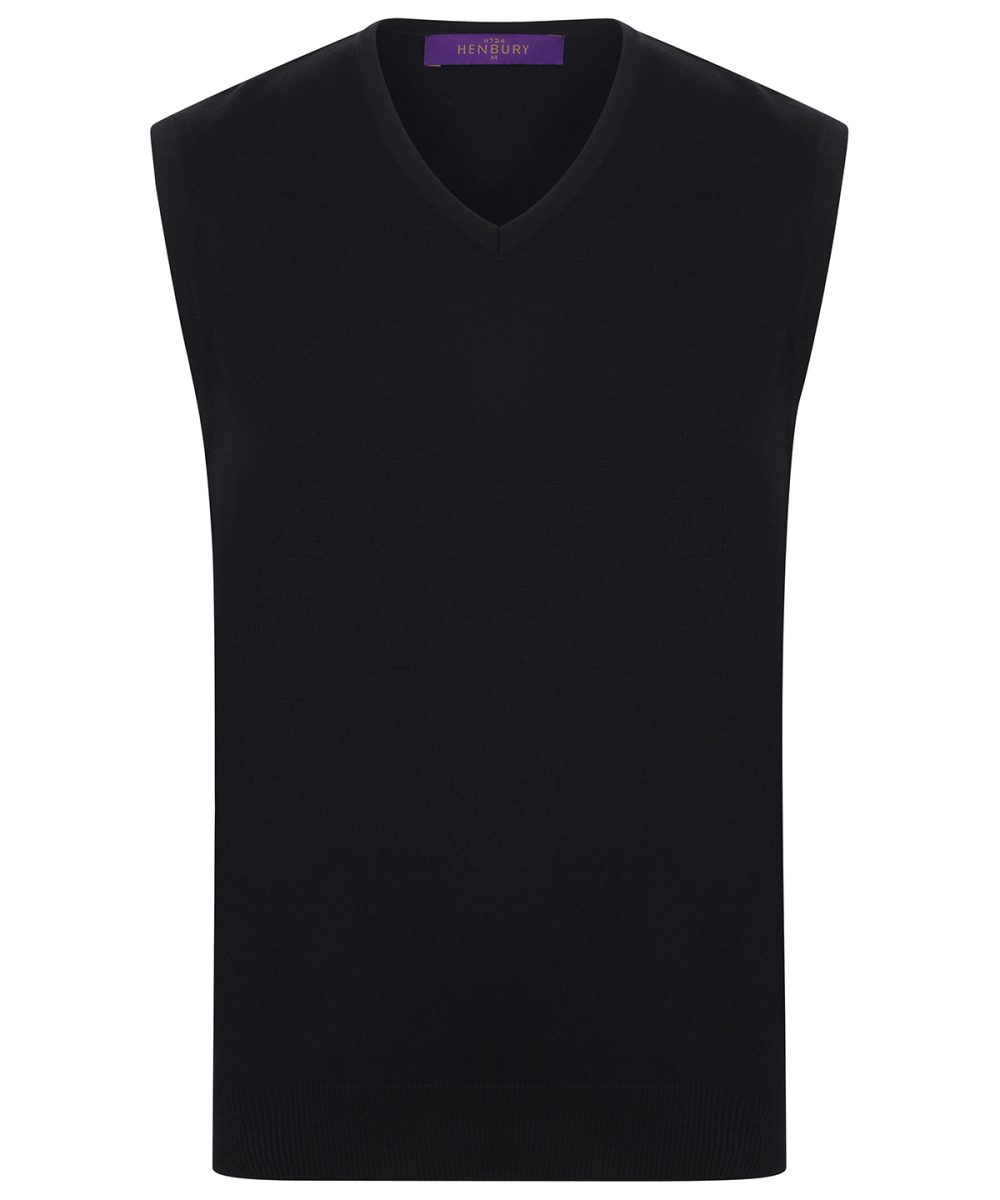 Black Sleeveless v-neck jumper