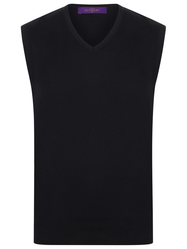 Black Sleeveless v-neck jumper