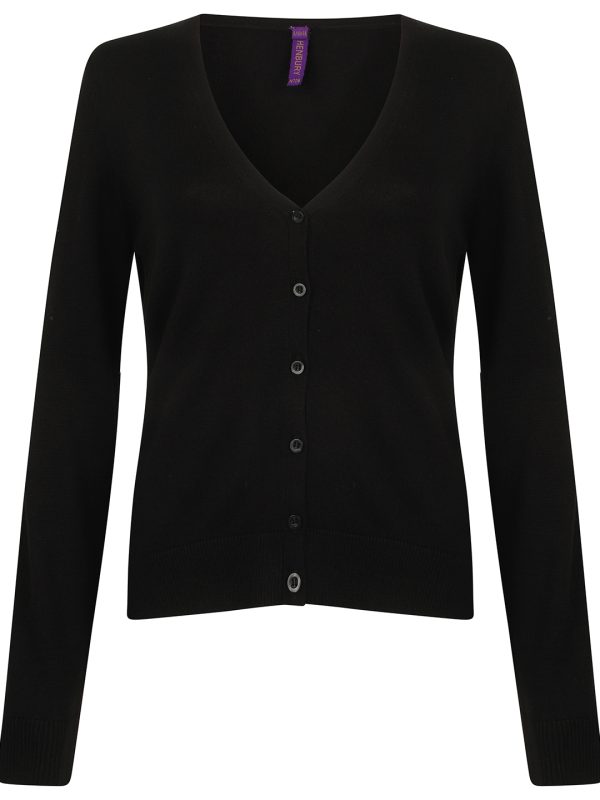 Black Women's v-neck cardigan