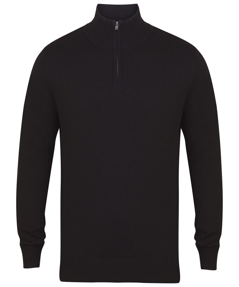 Black ¼ zip jumper