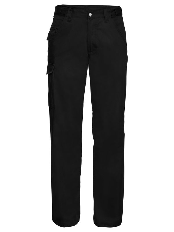 Black Polycotton twill workwear trousers