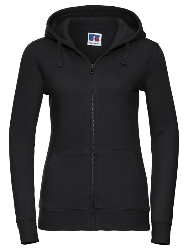 Black* Women's authentic zipped hooded sweatshirt