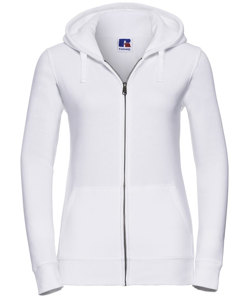 White Women's authentic zipped hooded sweatshirt