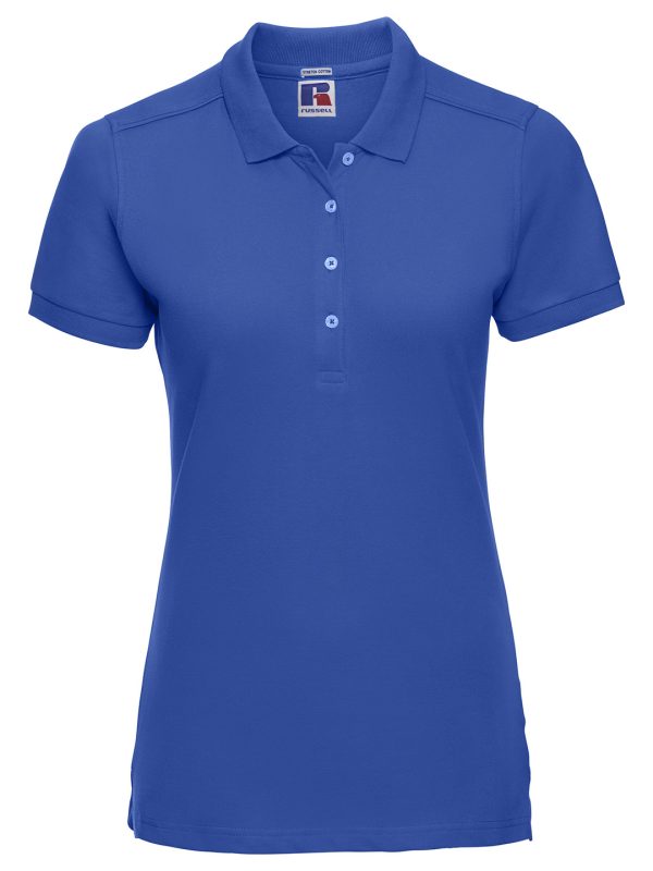 Azure Blue Women's stretch polo