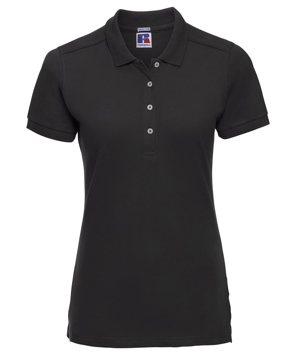 Black Women's stretch polo