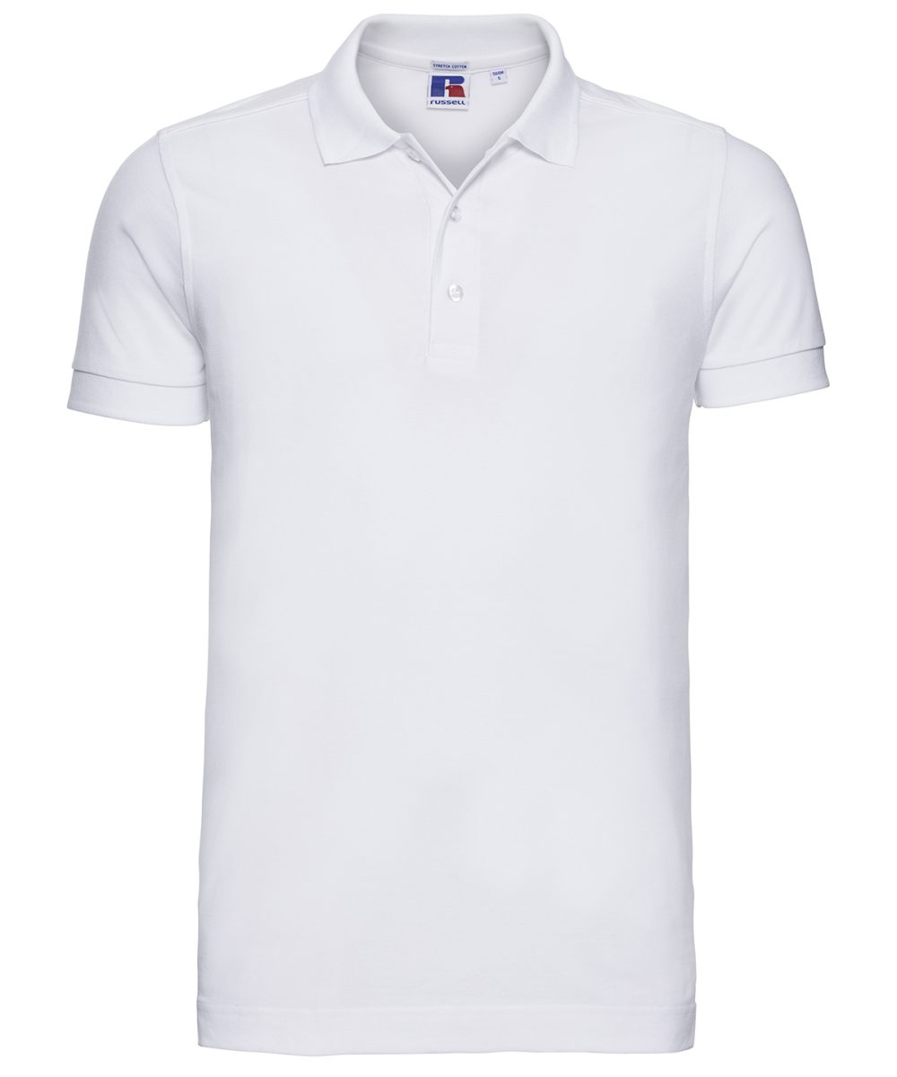 White Stretch polo