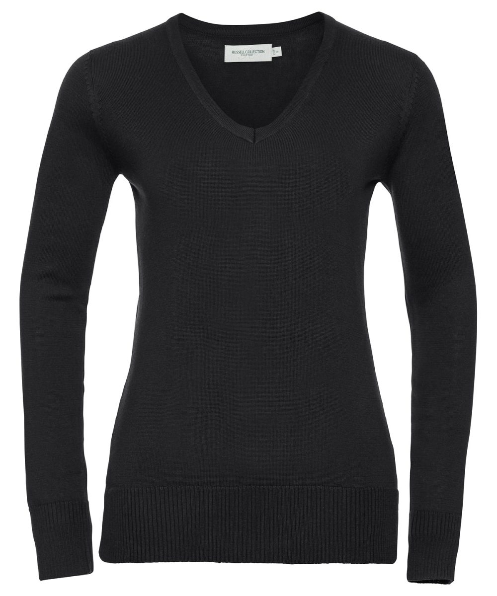 Black Women's v-neck knitted sweater