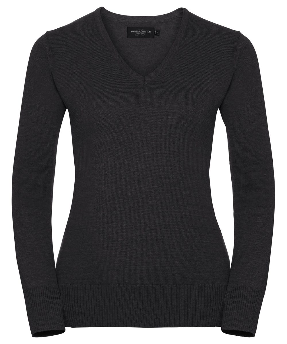 Charcoal Marl Women's v-neck knitted sweater