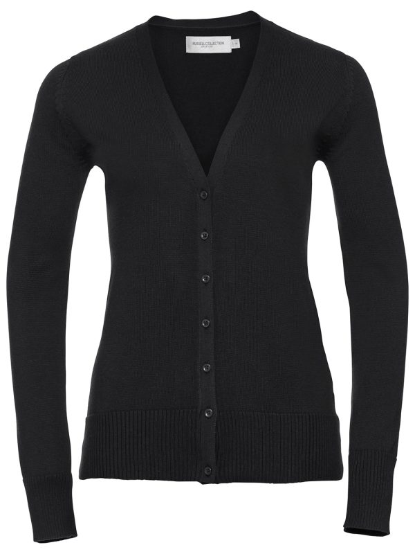 Black Women's v-neck knitted cardigan