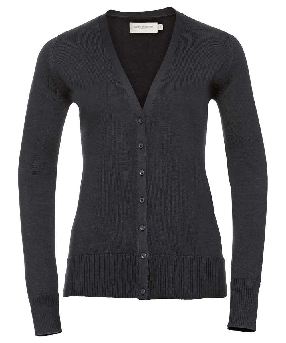 Charcoal Marl Women's v-neck knitted cardigan