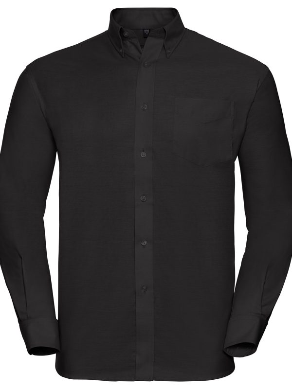 Black Long sleeve easycare Oxford shirt