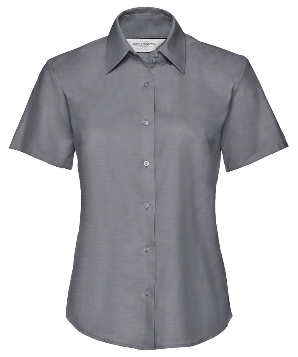 Silver Women's short sleeve Oxford shirt