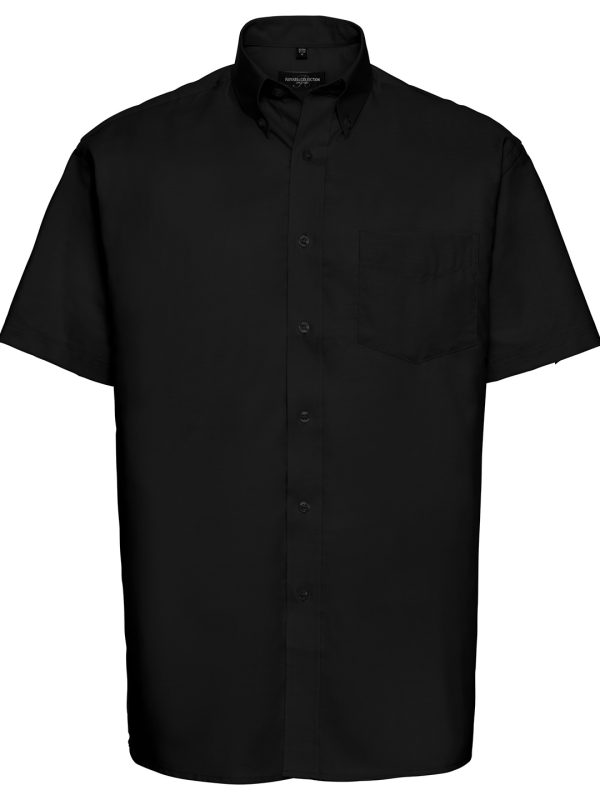 Black Short sleeve easycare Oxford shirt