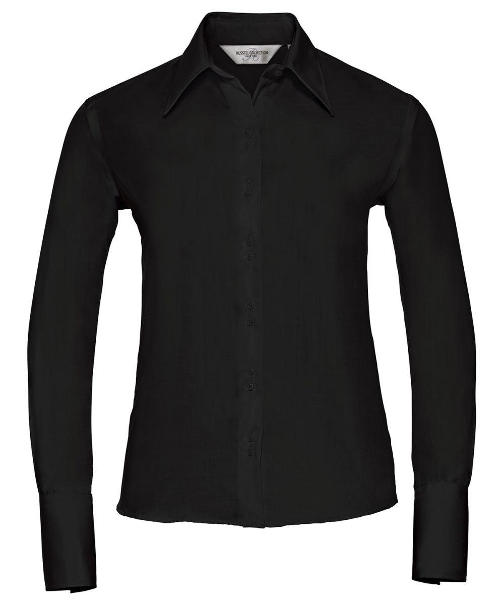 Black Women's long sleeve ultimate non-iron shirt