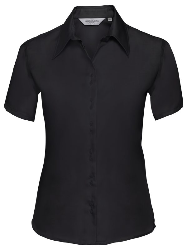 Black Women's short sleeve ultimate non-iron shirt