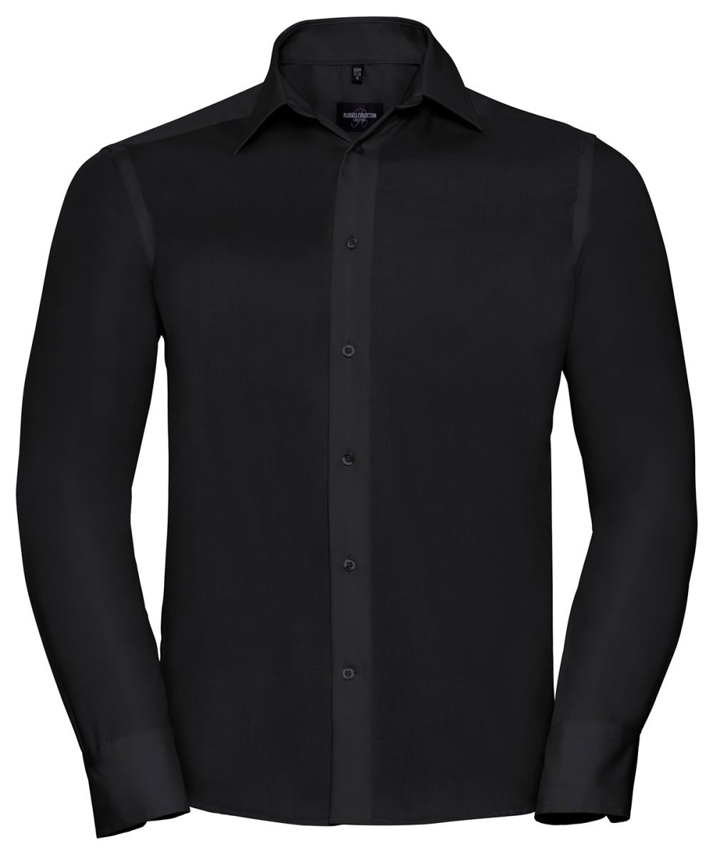 Black Long sleeve tailored ultimate non-iron shirt